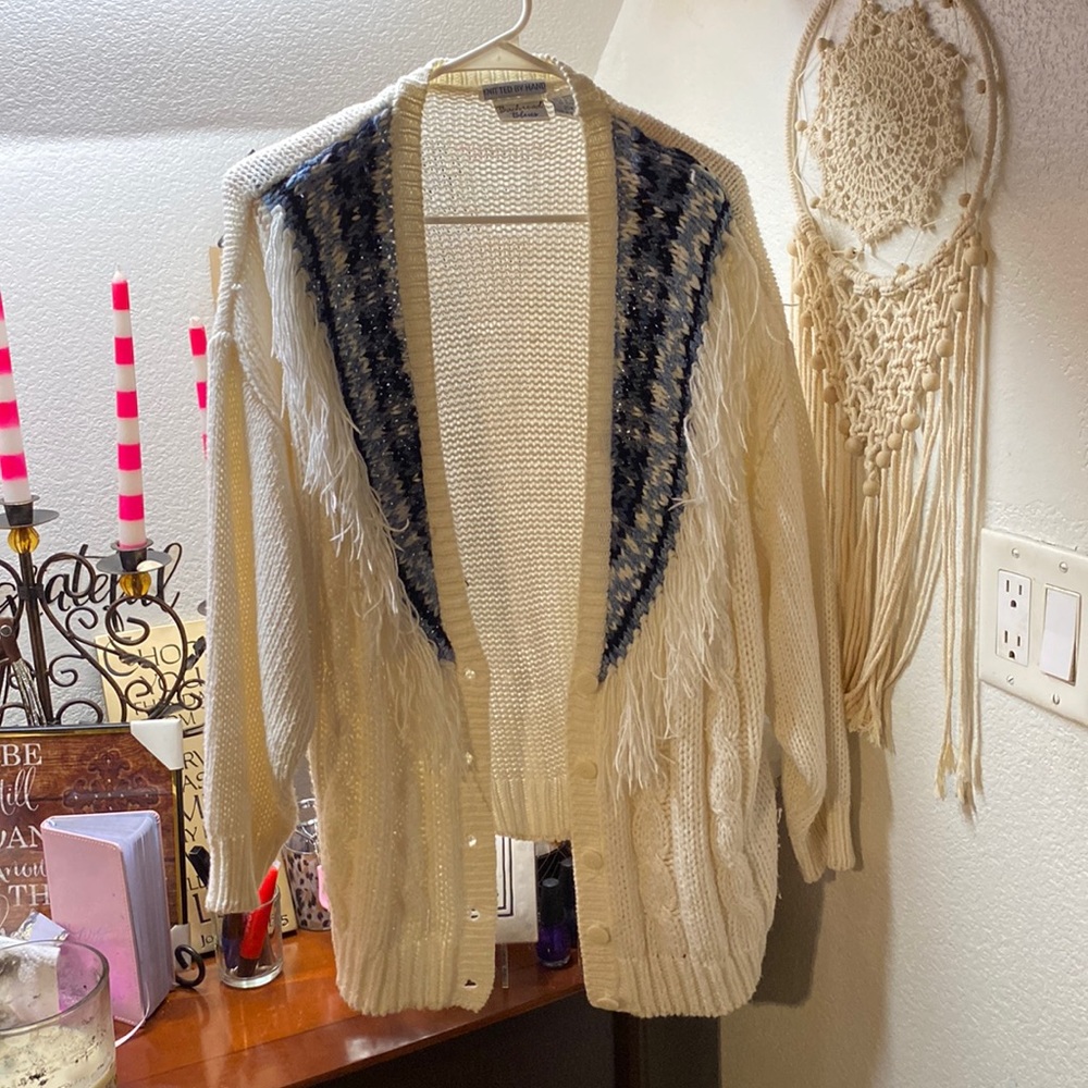 Back road blues vintage sweater